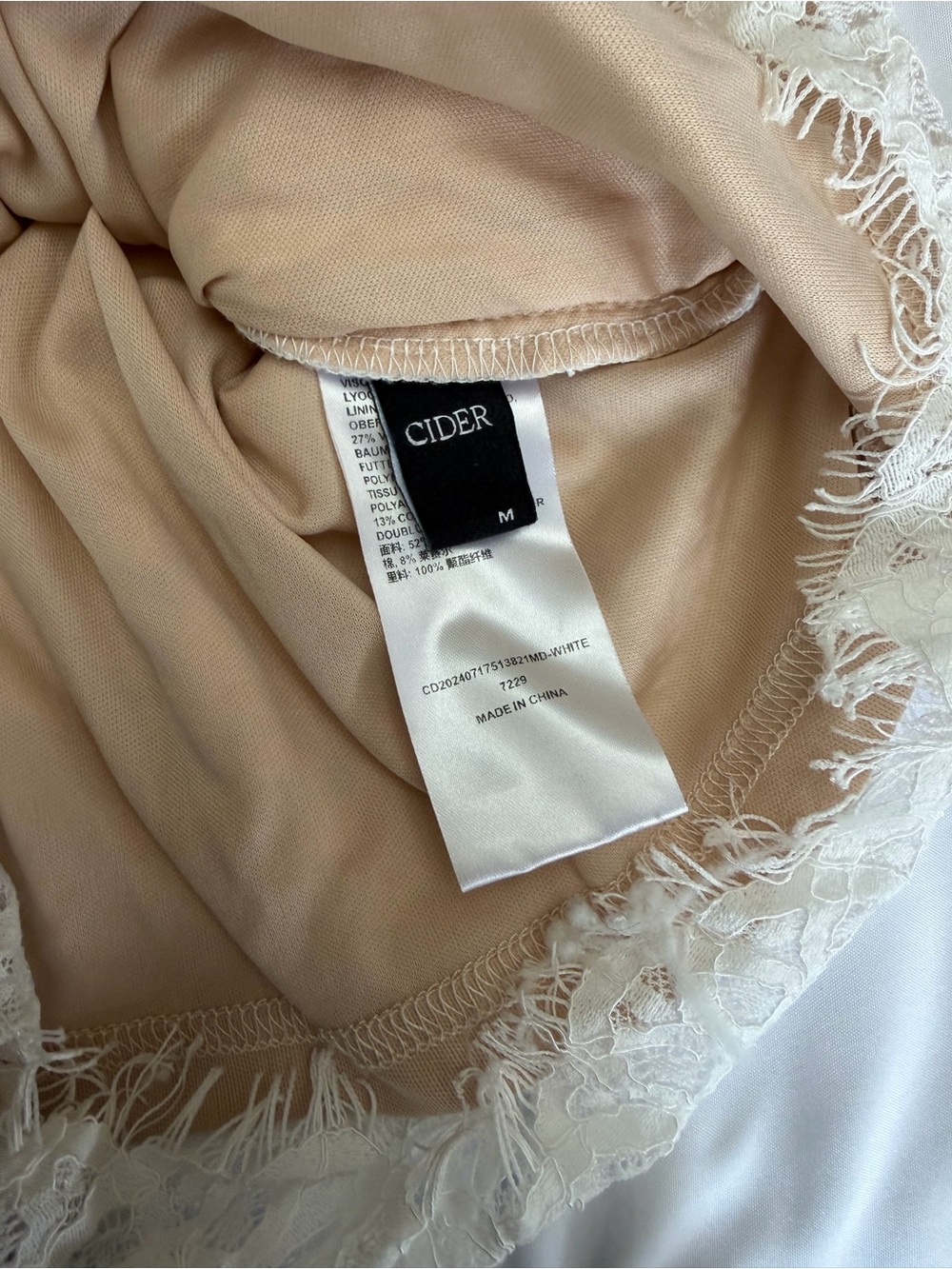 Cider Strapless Lace Mini Dress in Ivory - Picture 15 of 16